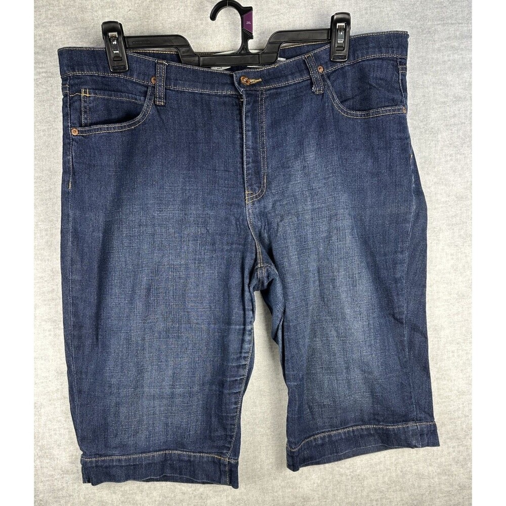 GAP Jeans Stretch Women's Denim Bermuda Shorts Long Line Jorts Plus Size 18